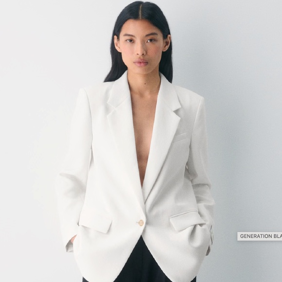 Aritzia Wilfred Cream Blazer Size 12 - Picture 1 of 4